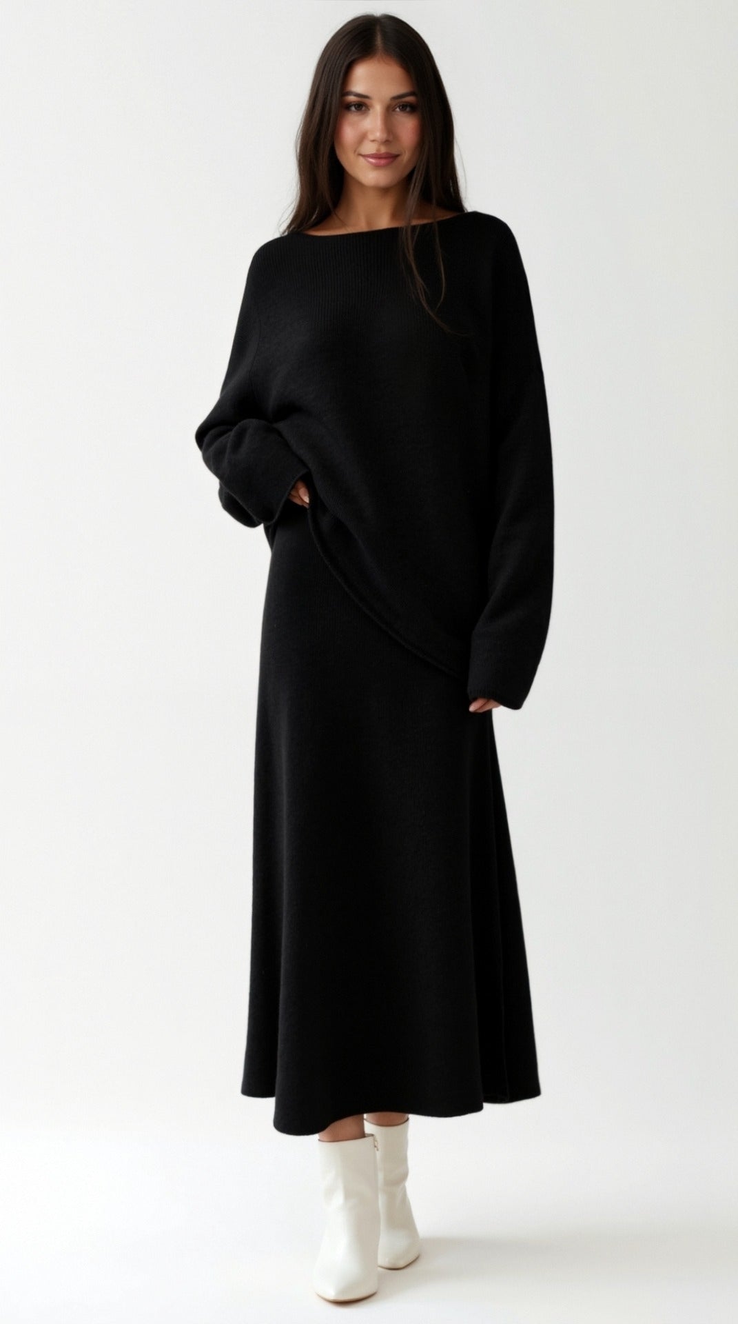 Amy Knitted Top and Skirt Set