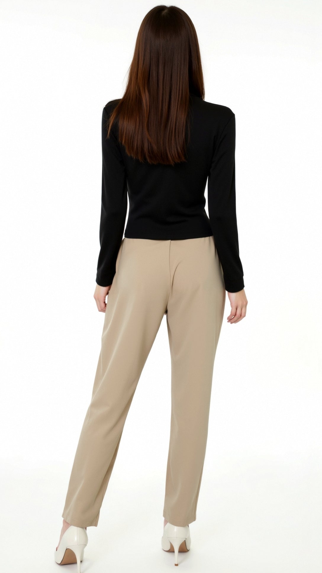 Barbara Chic Cutout Long-Sleeve Knit Top