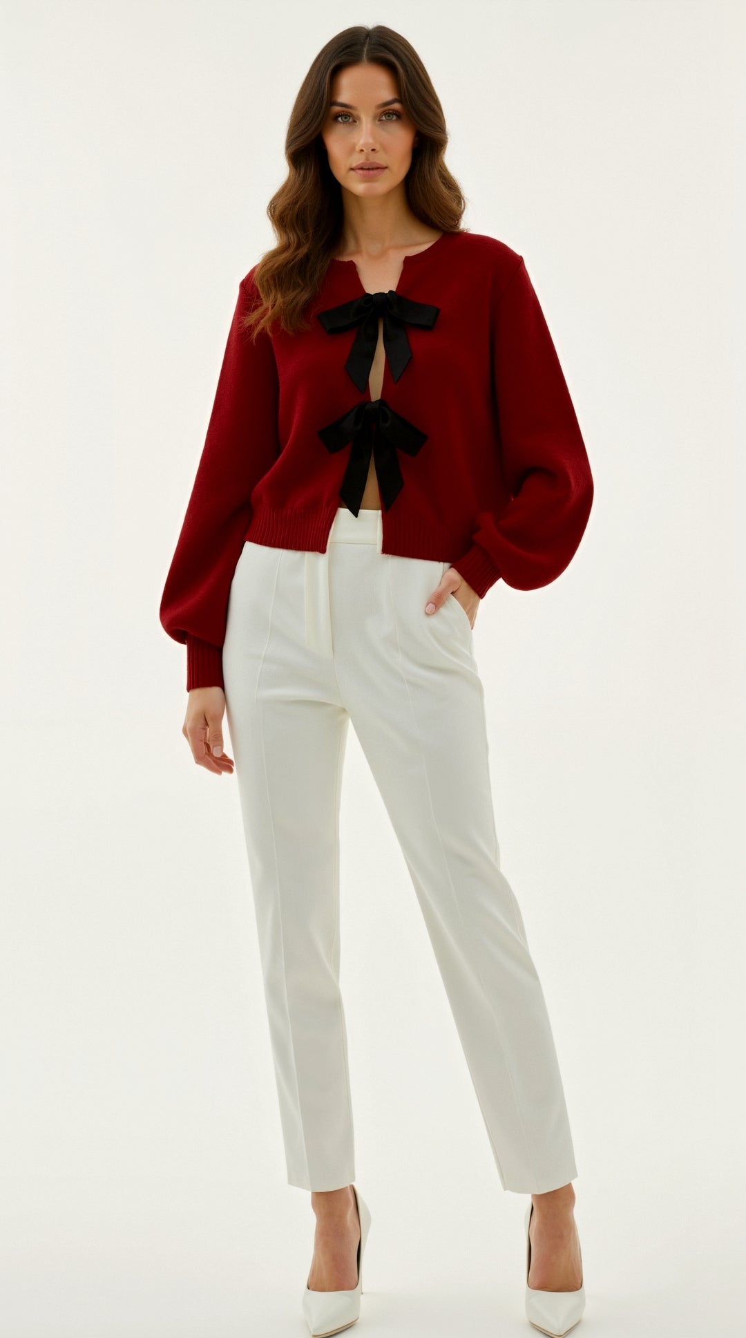 Cynthia Bow-Tie Knit Top