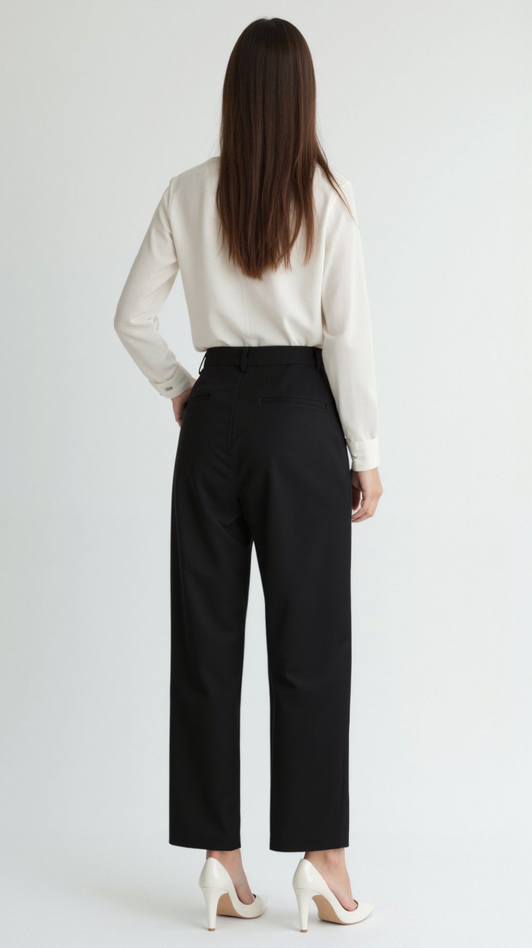 Dorothy Pleated Straight-Cut Trousers