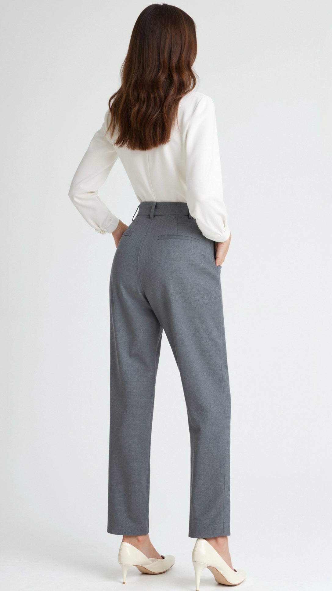 Dorothy Pleated Straight-Cut Trousers