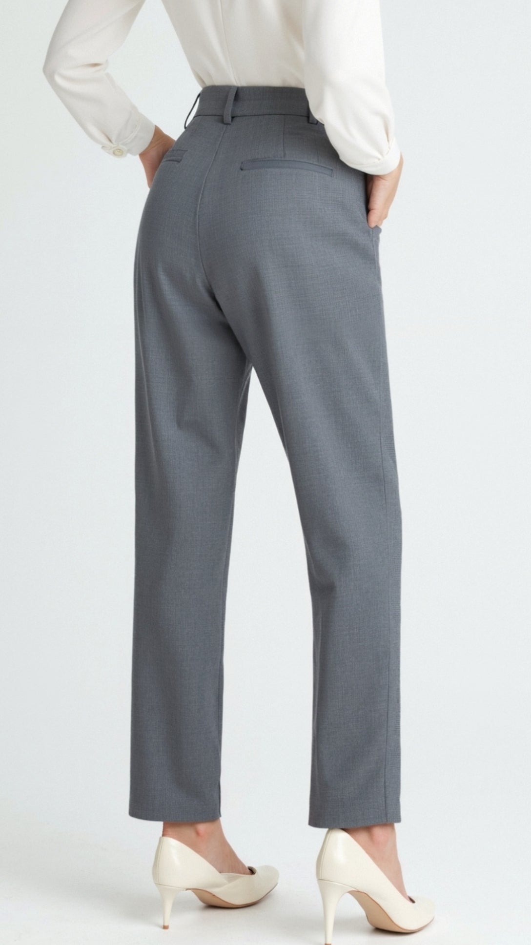 Dorothy Pleated Straight-Cut Trousers