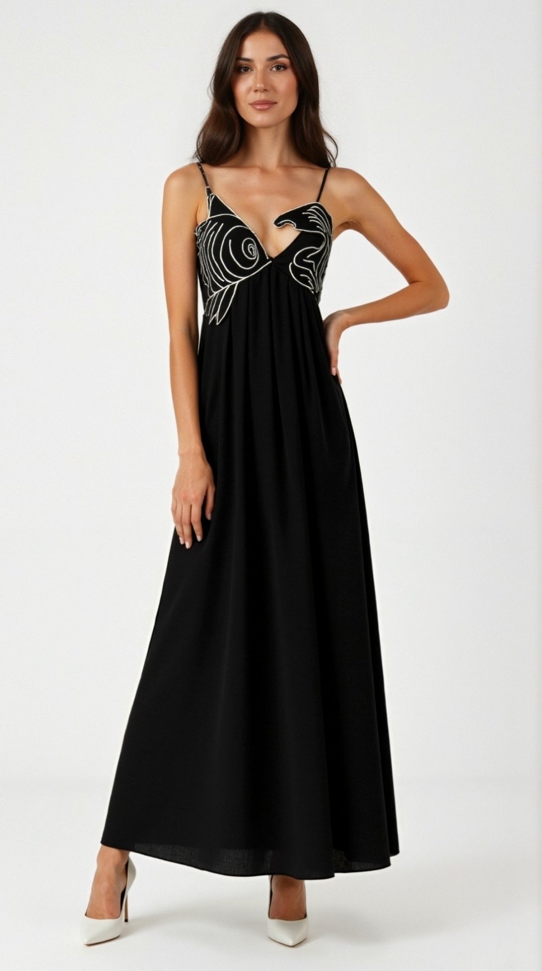 Deborah Embroidered Maxi Dress