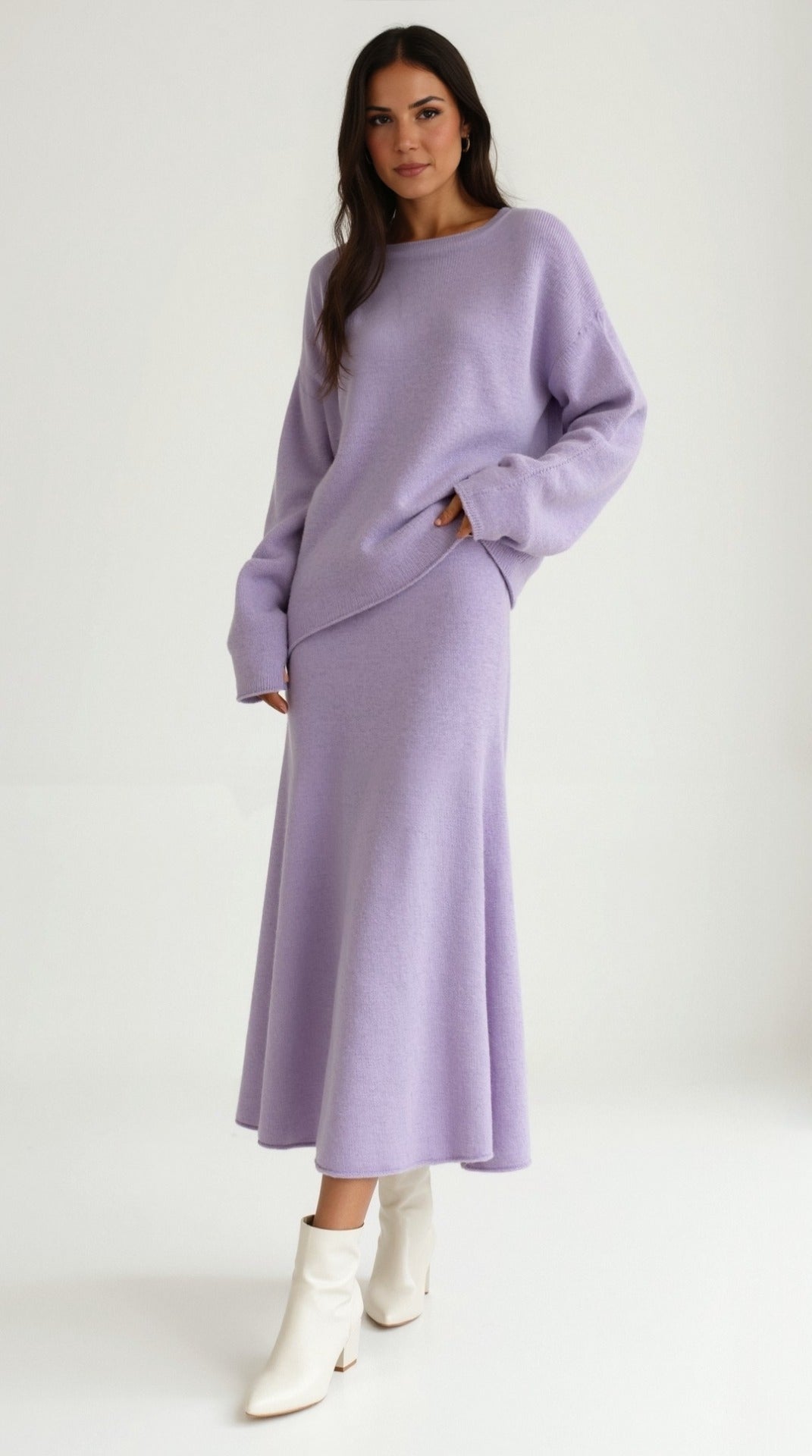 Amy Knitted Top and Skirt Set