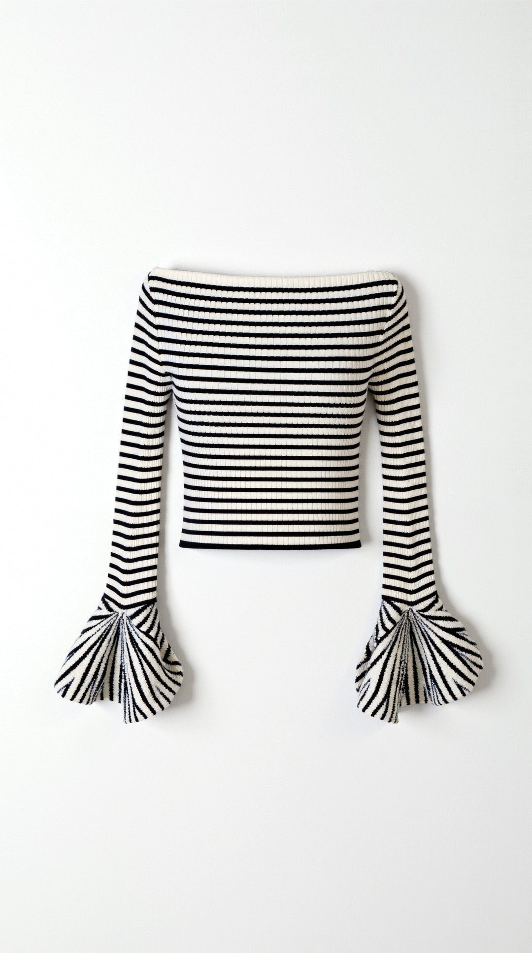 Anna Striped Ruffle Sleeve Top