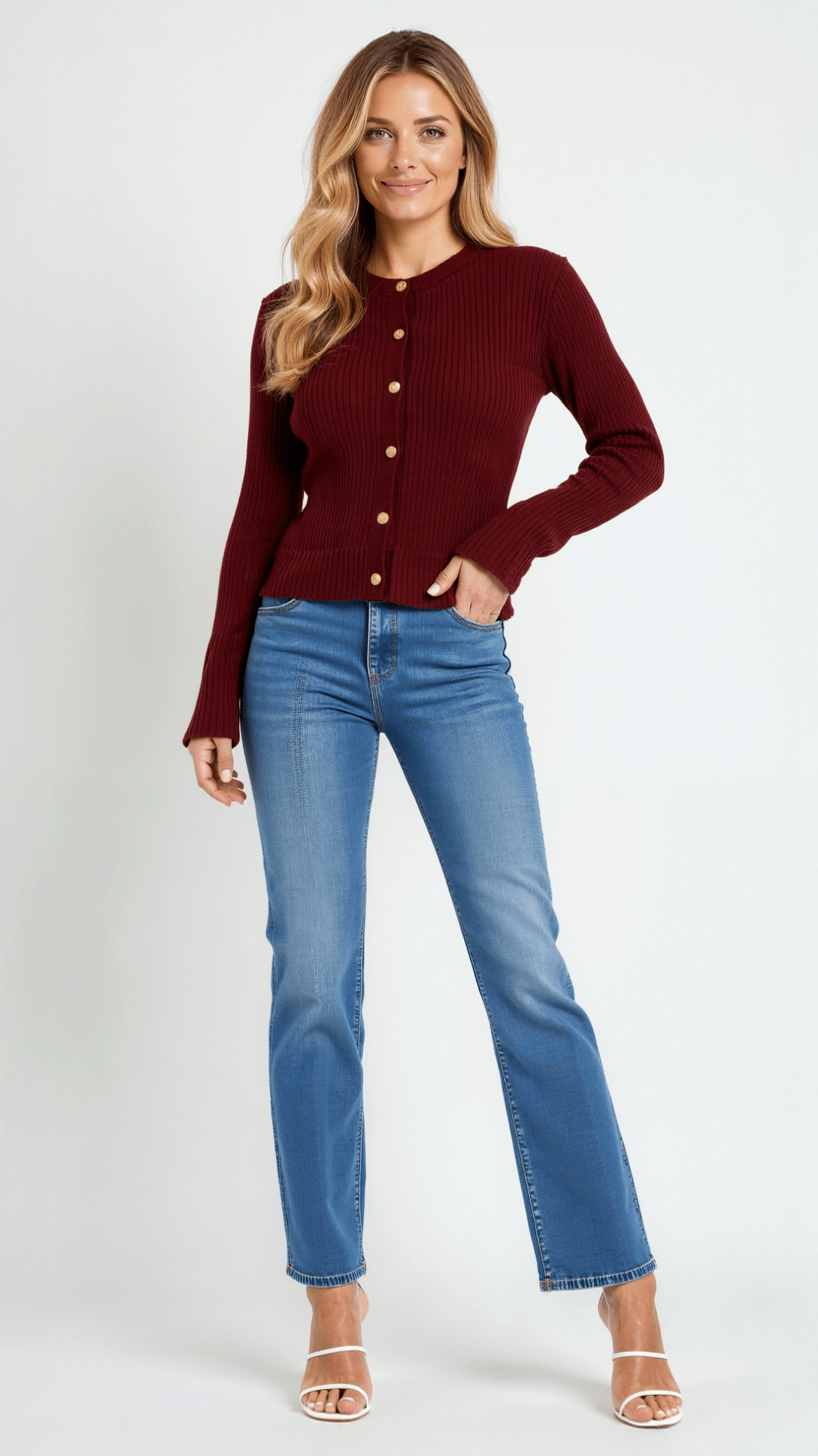 Betty Button-Up Knit Top