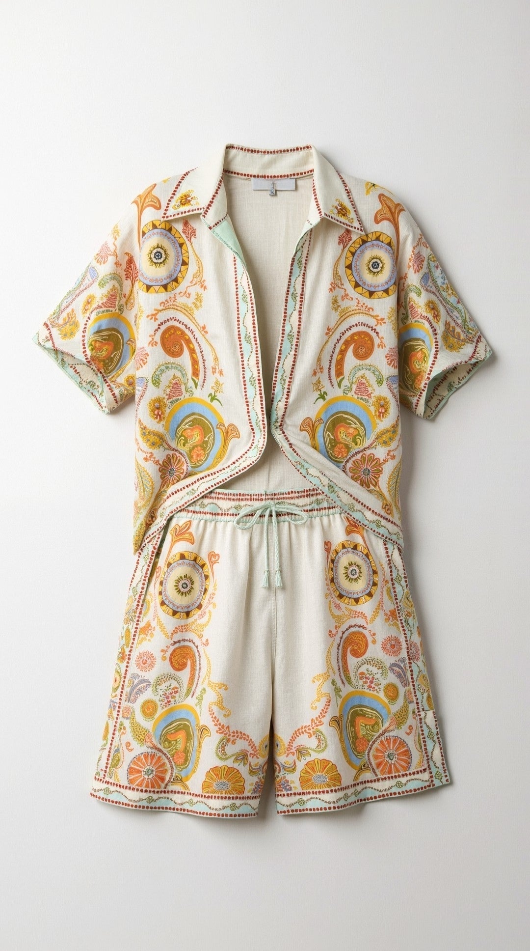 Brenda Boho Print Shirt and Shorts Set