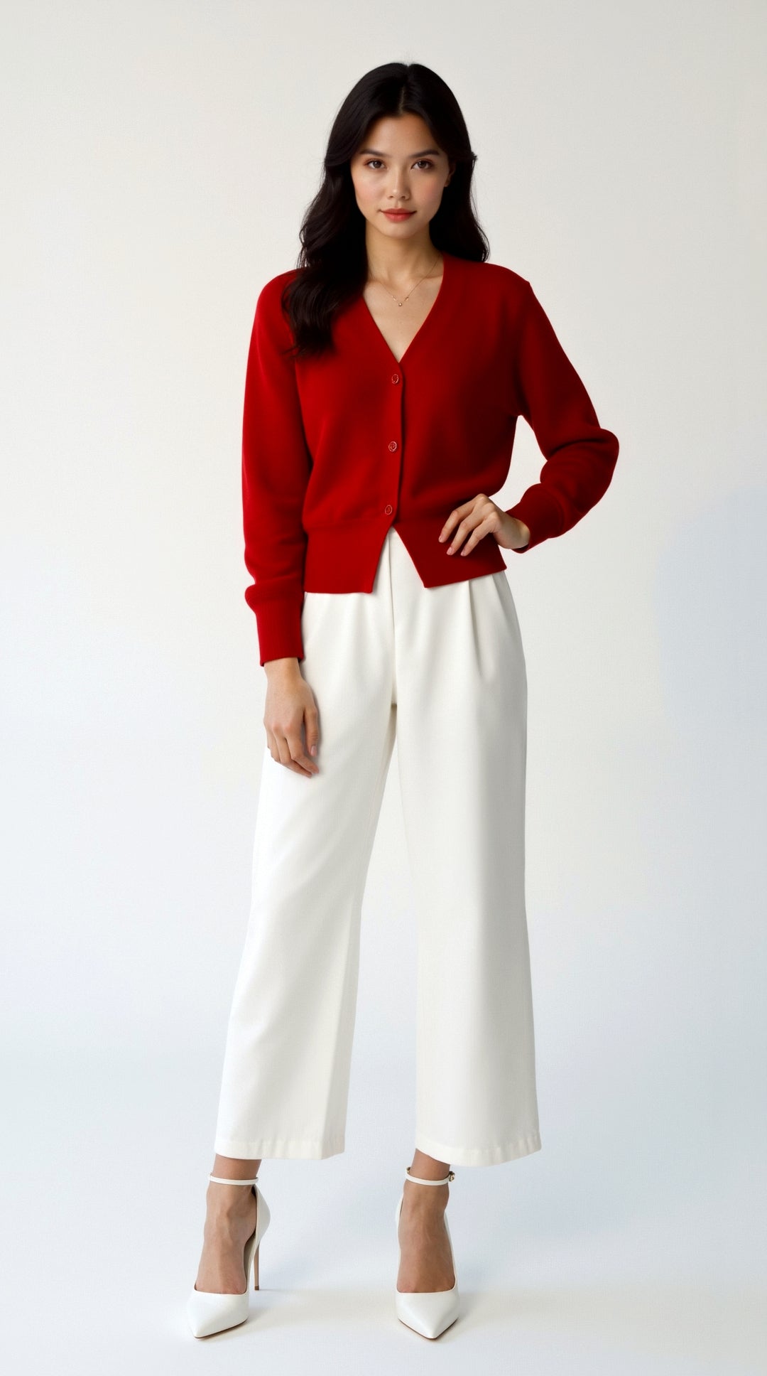 Jessica V-Neck Buttoned Cardigan