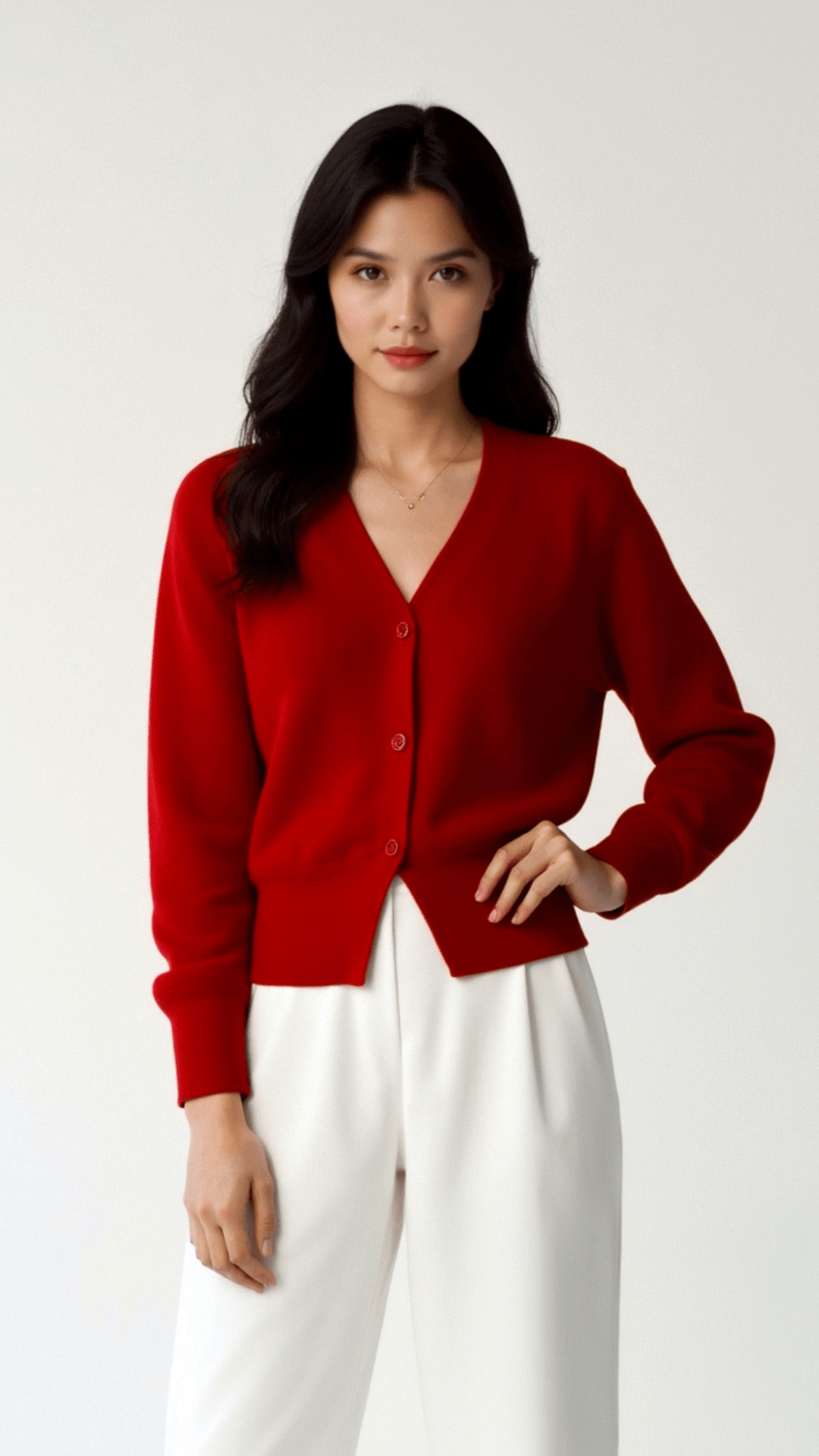 Jessica V-Neck Buttoned Cardigan