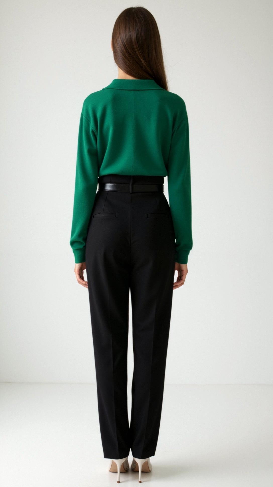 Margaret Casual V-Neck Polo Sweater