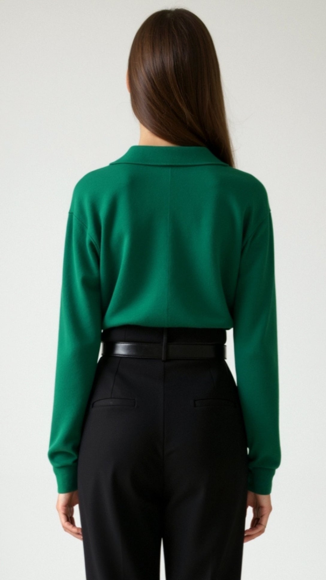 Margaret Casual V-Neck Polo Sweater