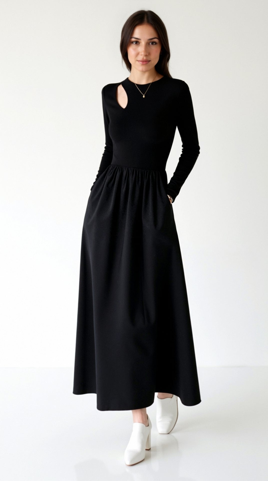 Melissa Long-Sleeve Maxi Dress