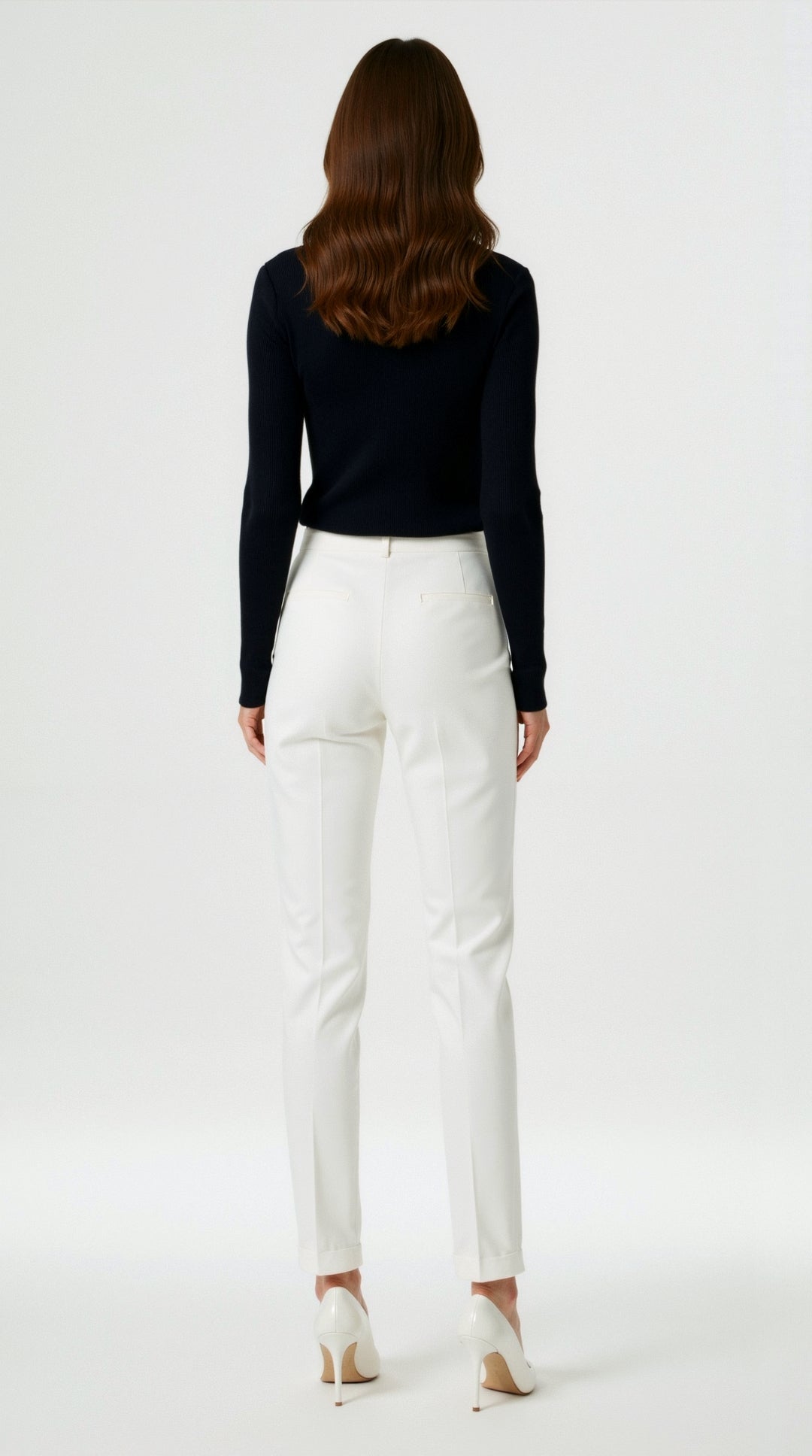 Michelle Ribbed V-Neck Sweater