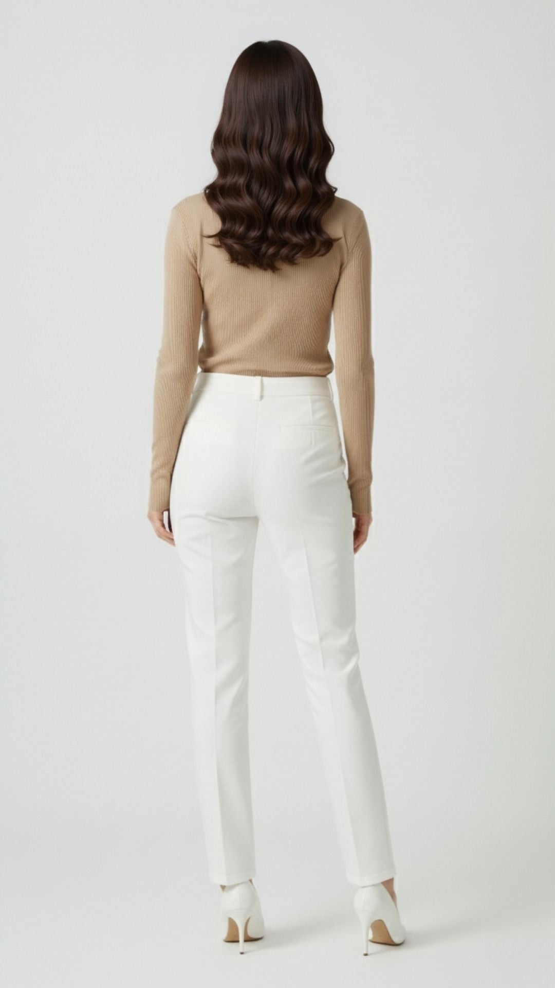 Michelle Ribbed V-Neck Sweater