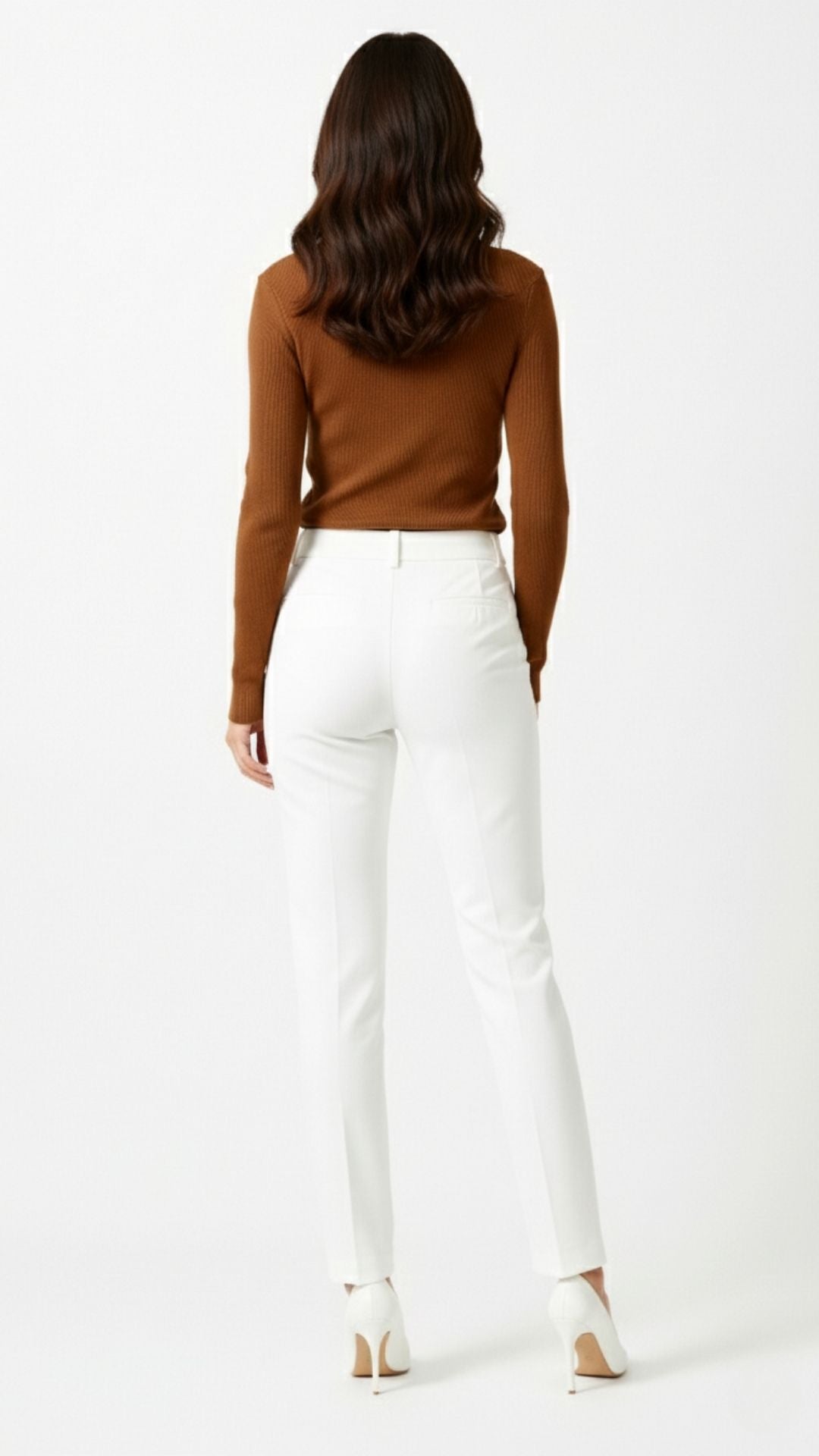 Michelle Ribbed V-Neck Sweater