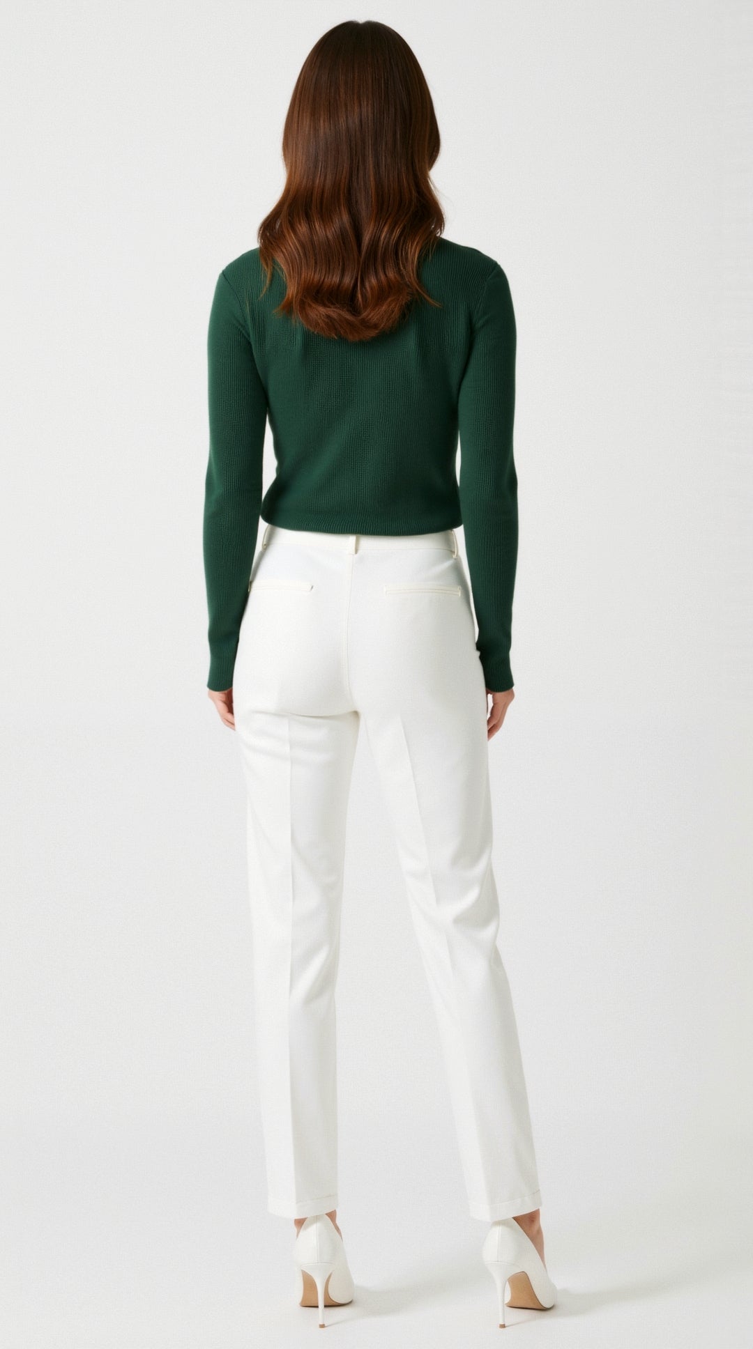 Michelle Ribbed V-Neck Sweater