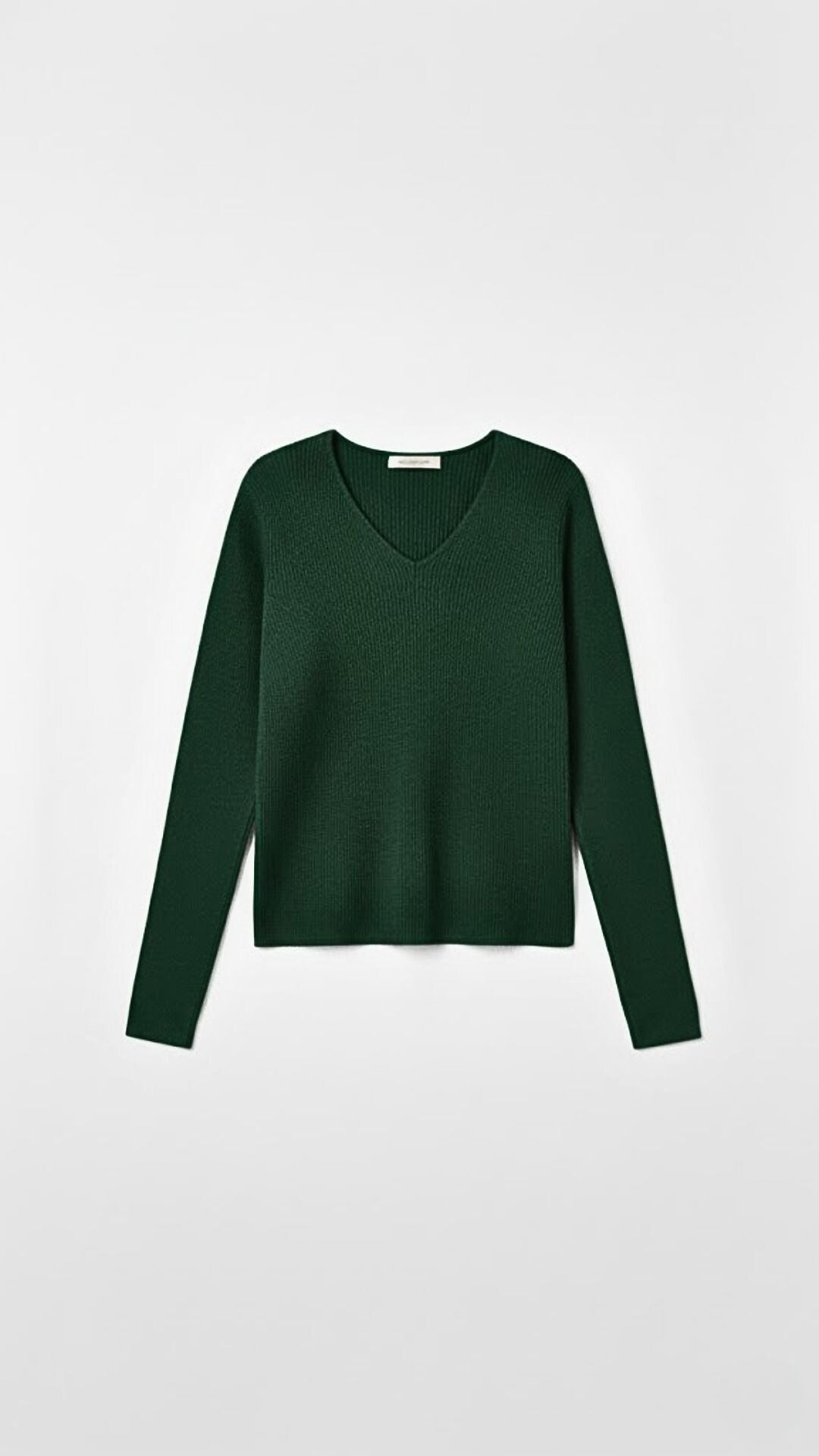 Michelle Ribbed V-Neck Sweater