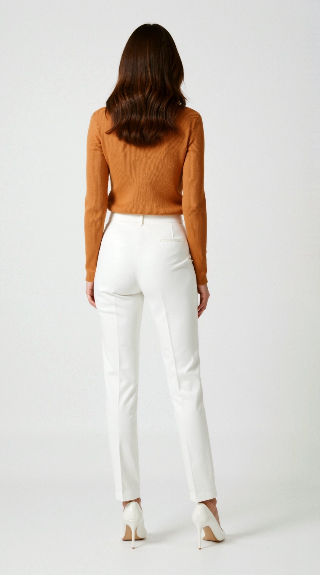 Michelle Ribbed V-Neck Sweater