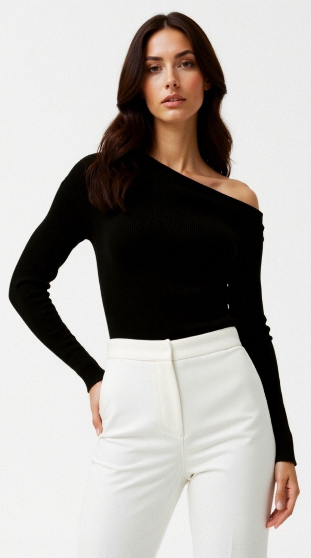 Shirley Asymmetric Knit Top