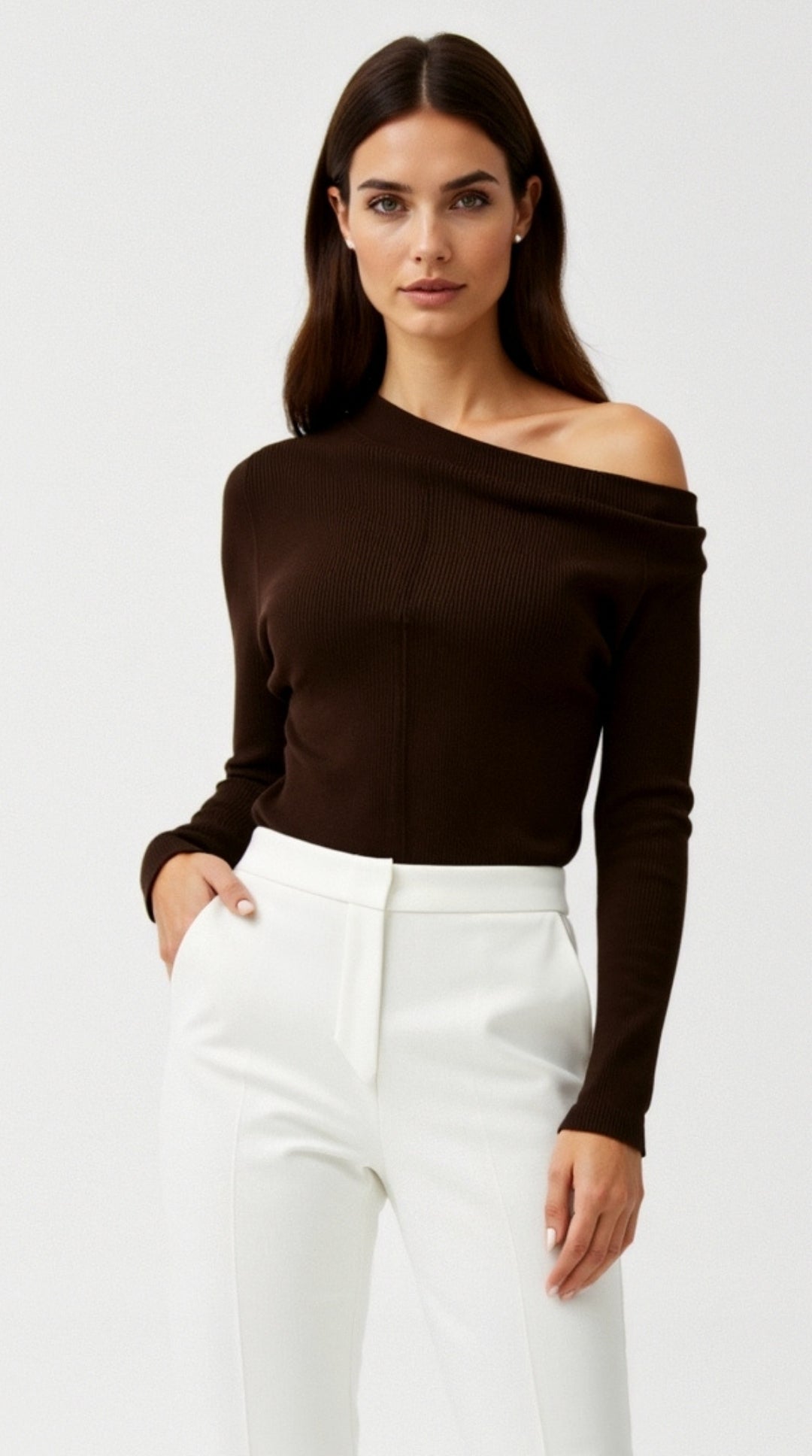 Shirley Asymmetric Knit Top